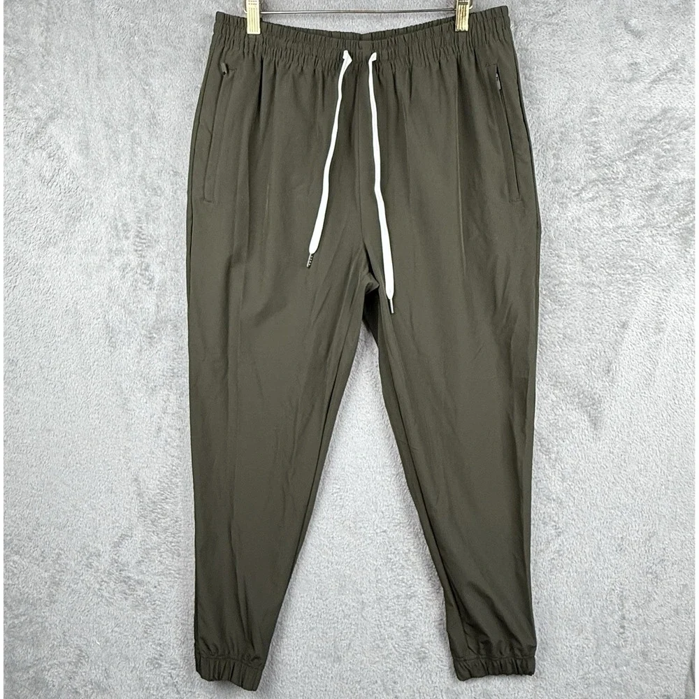 COVE Joggers Mens XL Olive Green Active Pants Stretch Casual Travel Athleisure